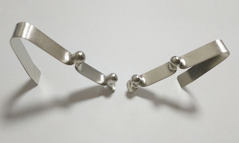 單邊空心雙珠彈片 五金彈片 彈片沖壓件